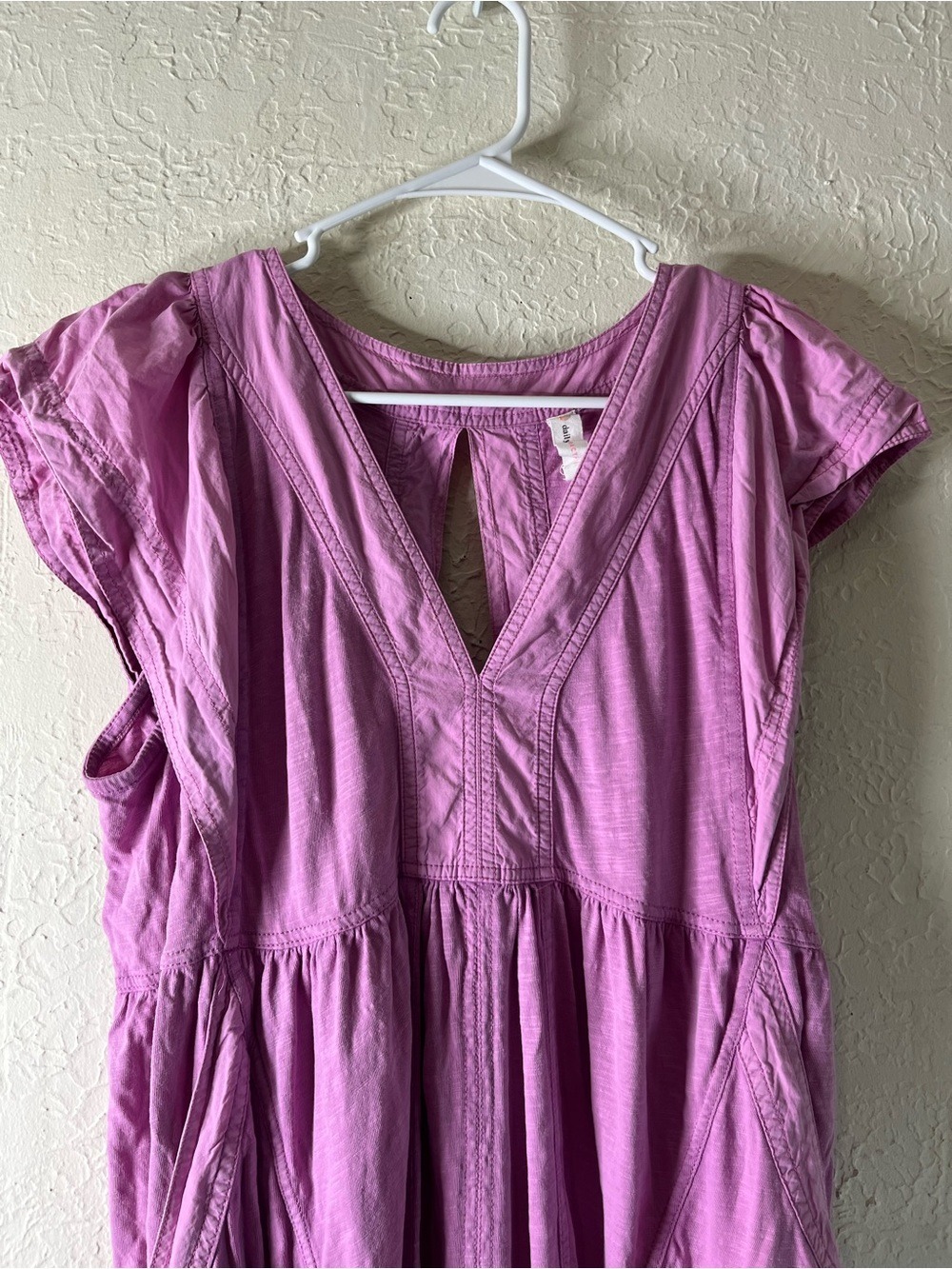 Anthropologie Daily Practice Short Flutter Sleeve Mini Dress in Pink - Picture 5 of 15